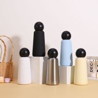 Bouteille d'eau thermique personnalisable de 12 oz, légère et portable, gourde de voyage en acier inoxydable avec couvercle à bille pour filles et enfants