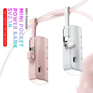 Spot Goods Built In Type-C Plug Fast Charge Power Bank batteria Mobile per Iphone 14 per Samsung Huawei Xiaomi