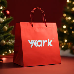 Sac cadeau en papier de luxe avec logo personnalisé écologique pour Noël, sacs de shopping de luxe de marque, sac fourre-tout en kraft - Product Image 2