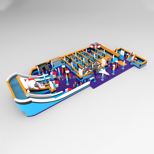 Kustom luar ruang raksasa tema Juegos taman hiburan permainan taman bermain dalam ruangan tiup rintangan istana Slide trampolin - Product Image 5