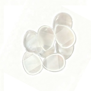 Mini éponge de maquillage en silicone en forme de goutte d'eau 3x4cm transparente lavable pour fond de teint et anticernes - Product Image 5