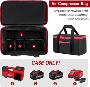 <span class=keywords><strong>Sac</strong></span> pour compresseur d'air compatible avec le gonfleur <span class=keywords><strong>Milwaukee</strong></span> M18 2848-202771-20, étui de transport pour pompe <span class=keywords><strong>à</strong></span> air pour <span class=keywords><strong>outils</strong></span> et accessoires - Product Image 4