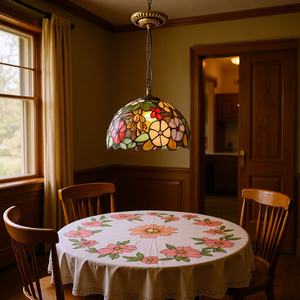 Lámpara Colgante de Vidrio Estilo Retro Creativo, Tamaño Mediano, para Cafetería, Barra, Dormitorio, Entrada, Balcón, Alimentación por CA, Arte en Vidrio - Product Image 4