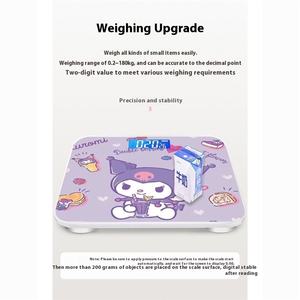 लड़कियों के लिए कुलोमी इलेक्ट्रॉनिक बॉडी फैट स्केल के लिए कार्टून डिजाइन टिकाऊ डॉरमेटरी बैटरी संचालित वजन मापने - Product Image 4