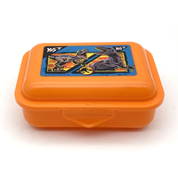 Boîte à lunch autocollante pliante en plastique pour l'école maternelle à emporter Mini boîte à snack Conteneur alimentaire pour enfants