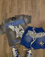 Survêtements d'Été Imprimé Digital, Ensemble Short de Survêtement 2 Pièces, T-shirt à Manches Courtes et Shorts pour Hommes