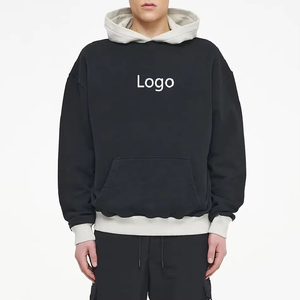 เสื้อฮู้ดขนแกะ400gsm สำหรับผู้ชายเสื้อจัมเปอร์สองชั้นทรงหลวมพิมพ์ลายพัฟตามสั่ง - Product Image 6