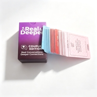 Jeu de cartes personnalisé pour couple, 100 cartes, impression de votre propre design, jeu d'affirmations positives et jeu à boire avec boîte de rangement
