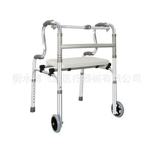 Twisting Walker Aluminum Alloy Frame With Seat Four Wheel Disc Brake Health Walking Aid - Product Image 1