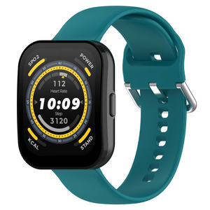 Bracelet en silicone respirant et étanche Forwelleny avec boucle ardillon pour montre connectée Huami Bip <span class=keywords><strong>5</strong></span> – Tailles 20 mm/22 mm - Product Image 1