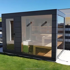 Tùy Chỉnh Kích Thước Lớn Hiện Đại Redwood Hemlock Ngoài Trời Truyền Thống Hơi Nước Phòng Tắm Hơi Toàn Cảnh Cửa Sổ Tắm Phòng Tắm Hơi Bán Buôn - Product Image 2