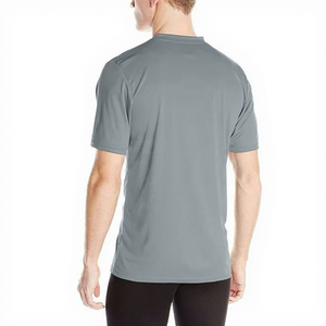 Camiseta de Manga Corta para Hombre, Cuello Redondo, Color Azul, Corte Regular, Secado Rápido, Color Sólido, Informal, Tejido de Punto, Poliéster, Rendimiento - Product Image 2