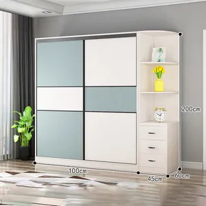 Op Maat Gemaakte Witte Kleur Moderne Slaapkamer Houten Breedte 100Cm Kledingkasten Kast Ontwerpen Voor Kamer