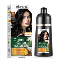 Mokeru Beschikbaar in 4 geuren Natuurlijke Haarverf 2.0 Natuurlijk Zwart 400ml PPD Vrij, Geen Allergieën met Fruitextracten & 5 Fruitoliën