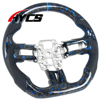 Volant personnalisé en fibre de carbone véritable forgée pour Mustang EcoBoost GT 2018-2023, Mustang GT350 GT350R 2.3L 5.0L GT500