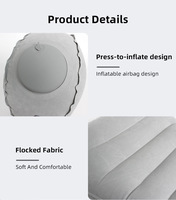 Oreiller gonflable adapté aux voyages et aux chaises de bureau ; Coussin de soutien double usage pour les voyages en avion et en voiture
