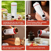 Hervidor Eléctrico Portátil USB de 500 ml para Oficina y Viajes, Mini Hervidor con Control Digital de Temperatura, Acero Inoxidable, Uso Doméstico K001