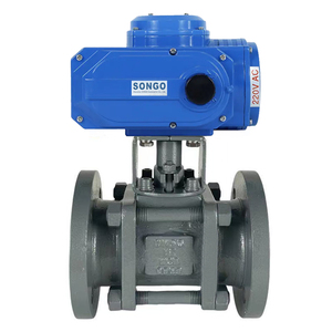 Válvula de Bola Motorizada SONGO DN80 de 3 Pulgadas y 24 Voltios con Brida de Cerámica Tipo V y Actuador - Product Image 2