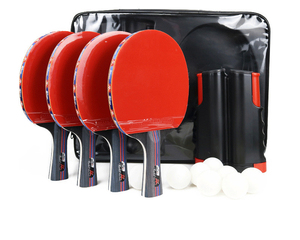 Alta calidad Ittf aprobado 4 paletas 8 bolas Ping Pong bolas conjunto de red profesional juego de raqueta de tenis de mesa para entrenamiento - Product Image 2