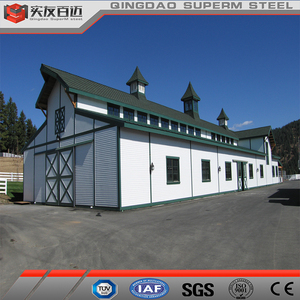 Structure en acier préfabriquée à prix d'usine, bâtiment d'abri pour le bétail, grange à chevaux préfabriquée, écurie pour équitation, arène - Product Image 5