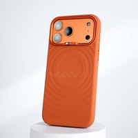 Coque en silicone liquide incrustée de diamants S085 en gros pour iPhone 17 Pro Max, coque de téléphone magnétique en silicone ondulé