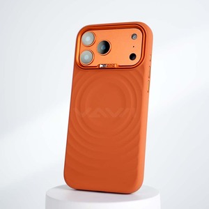 Funda de silicona líquida con diamantes S085 al por mayor para iPhone 17 Pro Max, funda magnética de silicona corrugada para teléfono - Product Image 3