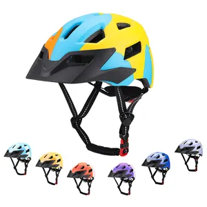 キッズバイク調節可能なヘッド安全バイクヘルメット子供用子供バイクヘルメット取り外し可能なバイザーサイクリングヘルメットキッド