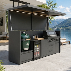 Nuovo Cucinotto <span class=keywords><strong>da</strong></span> Esterno Personalizzato Youya con Forno Pizza e Griglia, Cucina <span class=keywords><strong>da</strong></span> Esterno <span class=keywords><strong>a</strong></span> <span class=keywords><strong>Gas</strong></span> con Tettoia per <span class=keywords><strong>Campeggio</strong></span>/Giardino/Patio - Product Image 6