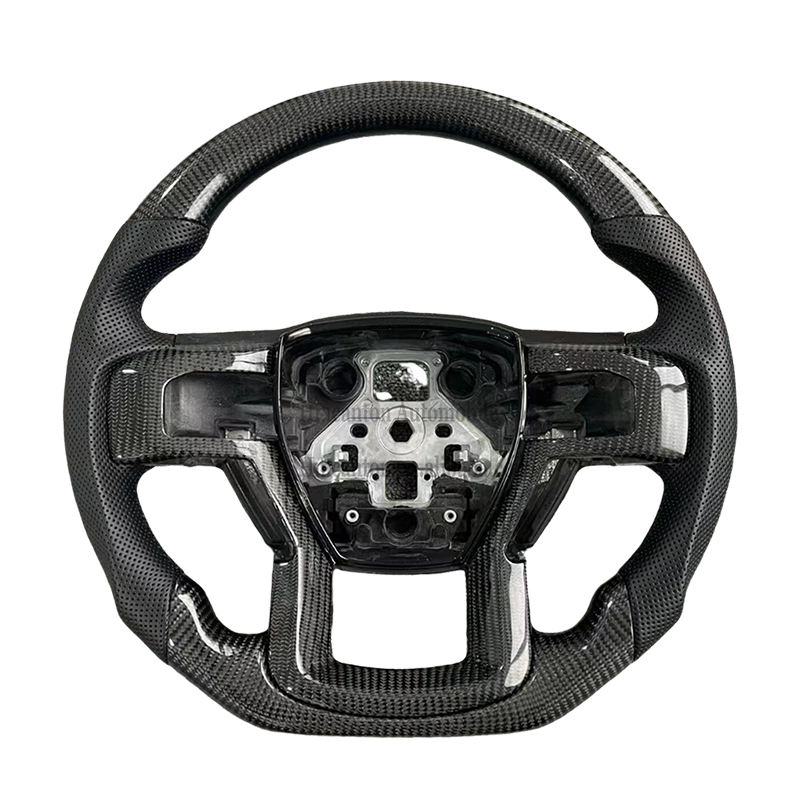 Carbon Perforated Leather with Frame Black stitchi