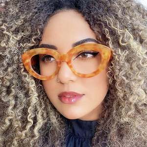 Nouvelles Lunettes Optiques Anti-Lumière Bleue Vintage 2023 pour Femmes et Hommes, Montures Transparentes, Style Œil de Chat, Lunettes d'Ordinateur - Product Image 1