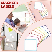 Étiquettes magnétiques effaçables à sec, réutilisables, étiquettes nominatives inscriptibles, autocollants magnétiques pour tableau blanc, réfrigérateur, casier, salle de classe