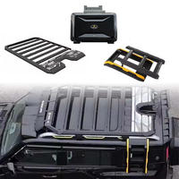 Ensemble de 3 pièces : échelle latérale télescopique, boîte de rangement latérale, porte-bagages de toit pour accessoires Jetour T2 2025 2026