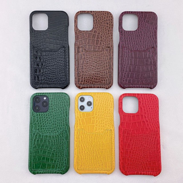 Luxury Alligator Pattern Skin Leather Cell Phone Case With Card Slot for Iphone 7-12pro Max