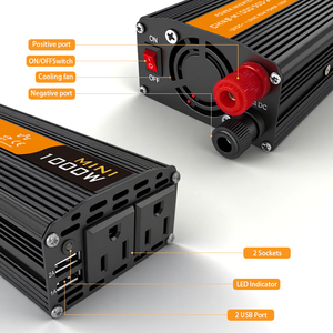 CHNB-M1000/500-212 เครื่องแปลงไฟขนาดเล็กแบบเฟสเดียว 1000 วัตต์ 12v/24v เป็นไฟบ้าน AC 220v พร้อมเอาต์พุต 110V CHNB-M1000/500-212 1000w มินิอินเวอร์เตอร์ - Product Image 4