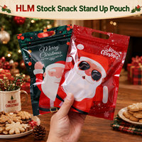 Sachets Doypack à fermeture zip pour friandises de Noël, motif Père Noël, expédition rapide, en stock