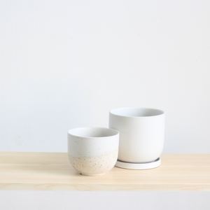 Maceta de cerámica con esmalte moteado mate para decoración de interiores sencilla, maceta para flores <span class=keywords><strong>suculentas</strong></span> de cactus, plantas en maceta con platillo - Product Image 4