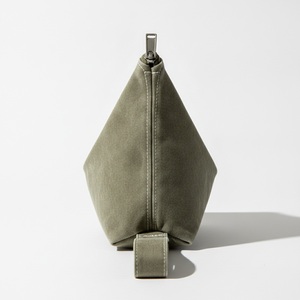 Garment Dyed Cotton Triangle Pouch Zipper Closure Single Seam Coin <b>Purse</b> Fades <b>with</b> Use Custom Logo Gift - Product Image 5