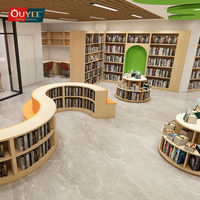 Meuble de bibliothèque en bois personnalisé, équipement de librairie, meubles de bibliothèque scolaire, conception de meubles de bibliothèque