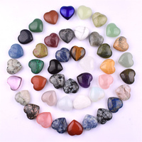 Hot Sales 25mm polierter Kristall Aventurin natürlicher Amethyst Herz schnitzen für DIY Anhänger Handwerk