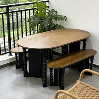 Table en bois massif de luxe, durable et élégante, ensemble de table à manger en bois de haute qualité pour salon, salle à manger, hôtel/cuisine