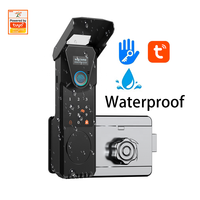 Serrure de porte intelligente en aluminium étanche TUYA/TTLOCK, cylindre numérique Wi-Fi/Cloud, entrée sans clé par empreinte digitale unilatérale, carte mémoire