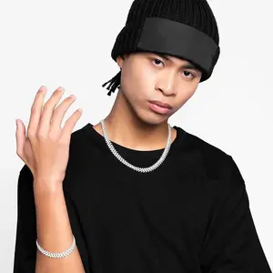 Premium 925 Sterling Silver Cuban Link Bracelet Lab Grown Moissanite Diamond Smooth Shine Elegant Jewelry - Product Image 4