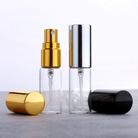 SUMEEAR Mini flacon de parfum portable en verre transparent de 5 ml, rechargeable, flacon échantillon, testeur, atomiseur, flacons à pompe, diffuseur à bâtonnets