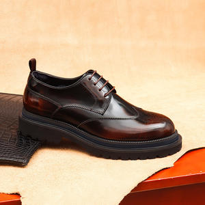 Chaussures Homme Vintage en Cuir Véritable Sculpté, Respirantes et Légères, Idéales pour Mariage et Automne – Vente en Gros - Product Image 2