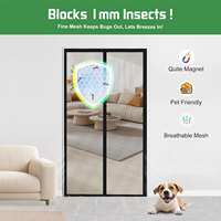 Moustiquaires magnétiques en fibre de verre pour portes et fenêtres, anti-moustiques, pour chambre, cuisine, salon – Vente en gros directe usine, installation facile
