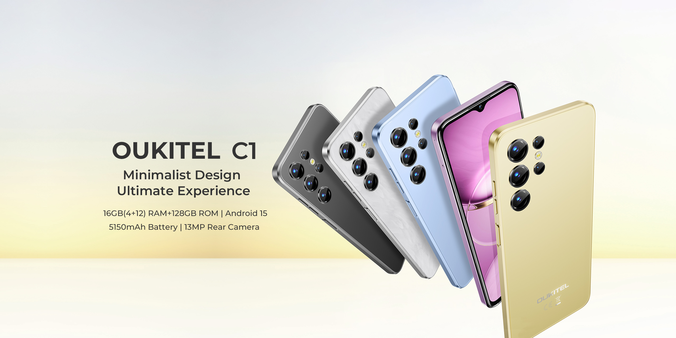 OUKITEL C1 6.52'' FHD Smartphone, 120Hz, 4GB+128GB, Octa