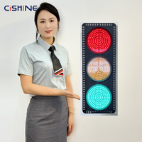 Feux de signalisation piétonnière LED Cishine 100mm/200mm/300mm rouge vert jaune 12-24VDC 220V avec minuteur de compte à rebours