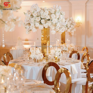 SMOOTH personalizado profesional Pilar dorado 3 pies soporte de flores centro de mesa accesorios de mesa de boda - Product Image 4