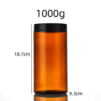 Emballage de soins personnels 500ml 1L bougies 8oz Transparent 240g verre ambré corps beurre crème pour la peau pot avec bouchons en métal noir