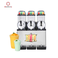 Machine à slush à triple compartiment haute capacité, 3 réservoirs de 12 L, pour parcs d'attractions, grandes cantines et services de restauration